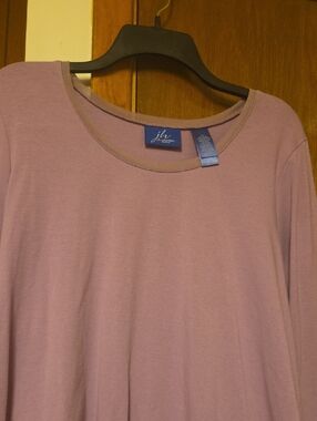 J. Jill Dusty Lavender Long Sleeve Scoop Neck Tee
